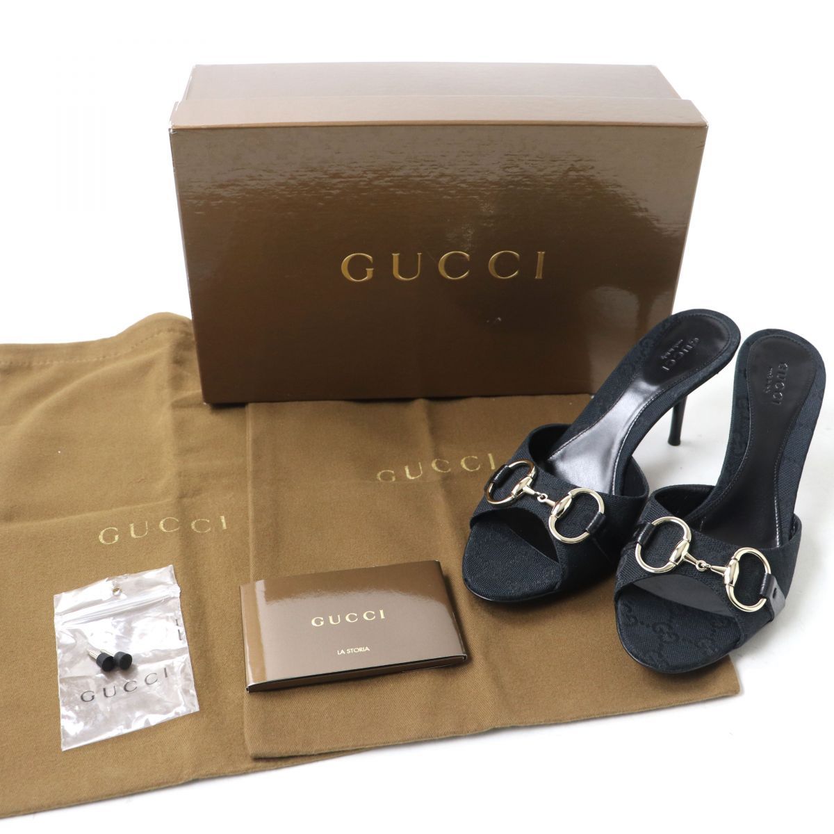 未使用品☆GUCCI グッチ 138532 GGキャンバス ホースビット