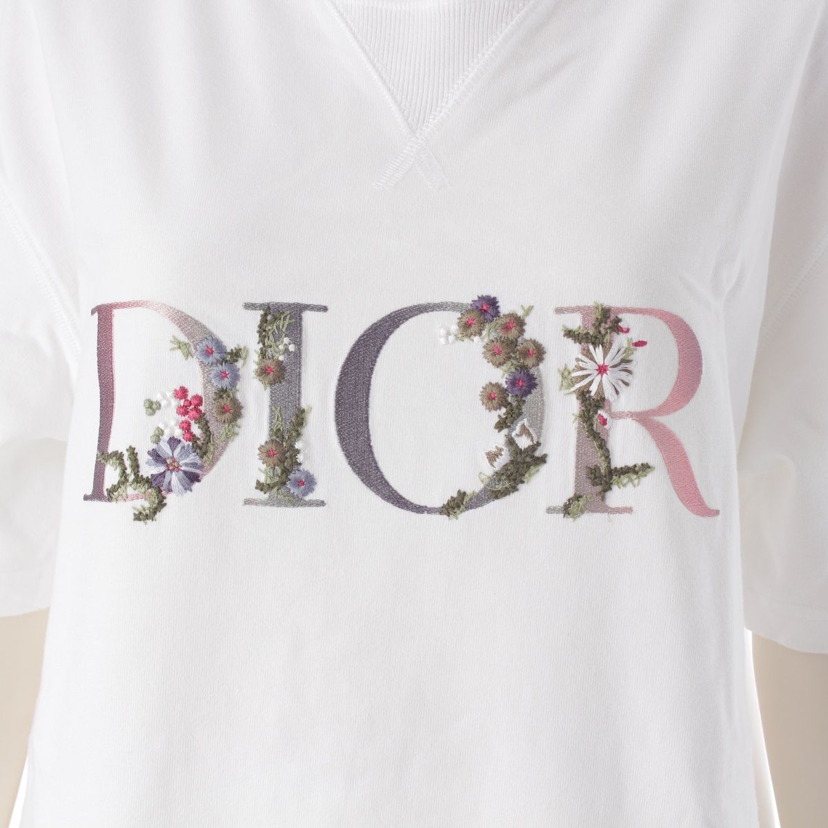 ディオール 21SS Oversized Dior Flowers Tee コットン フラワーロゴ 