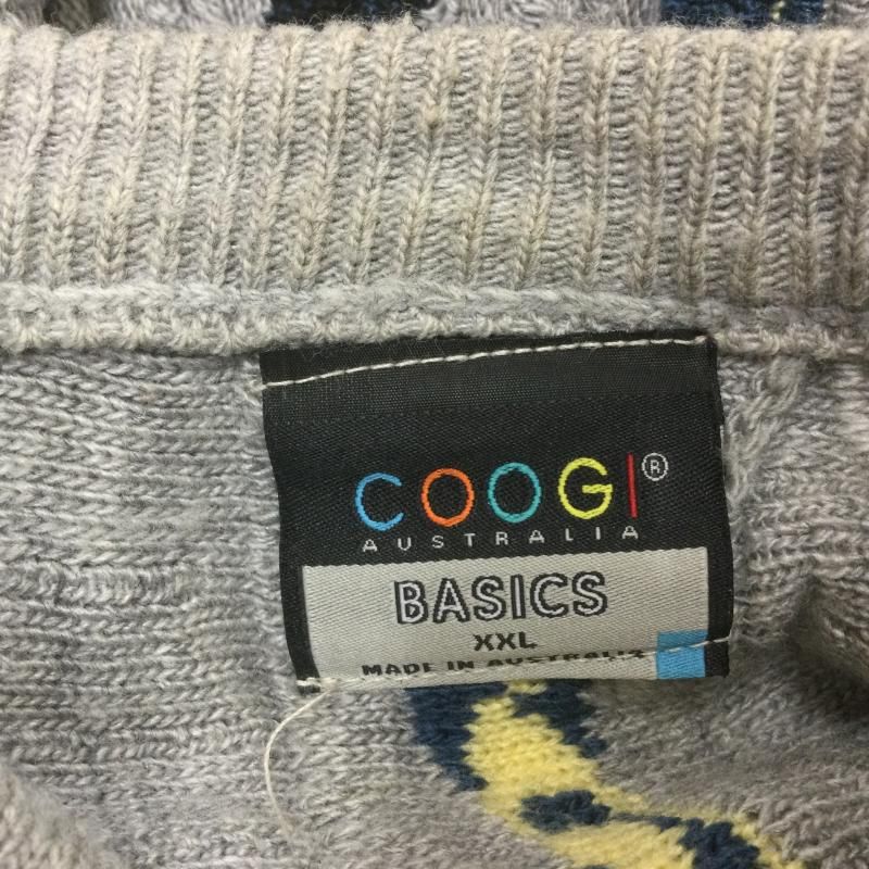 COOGI クージ ニット、セーター 長袖 BASICS オーストラリア製 3Dニットセーター サイズXXL