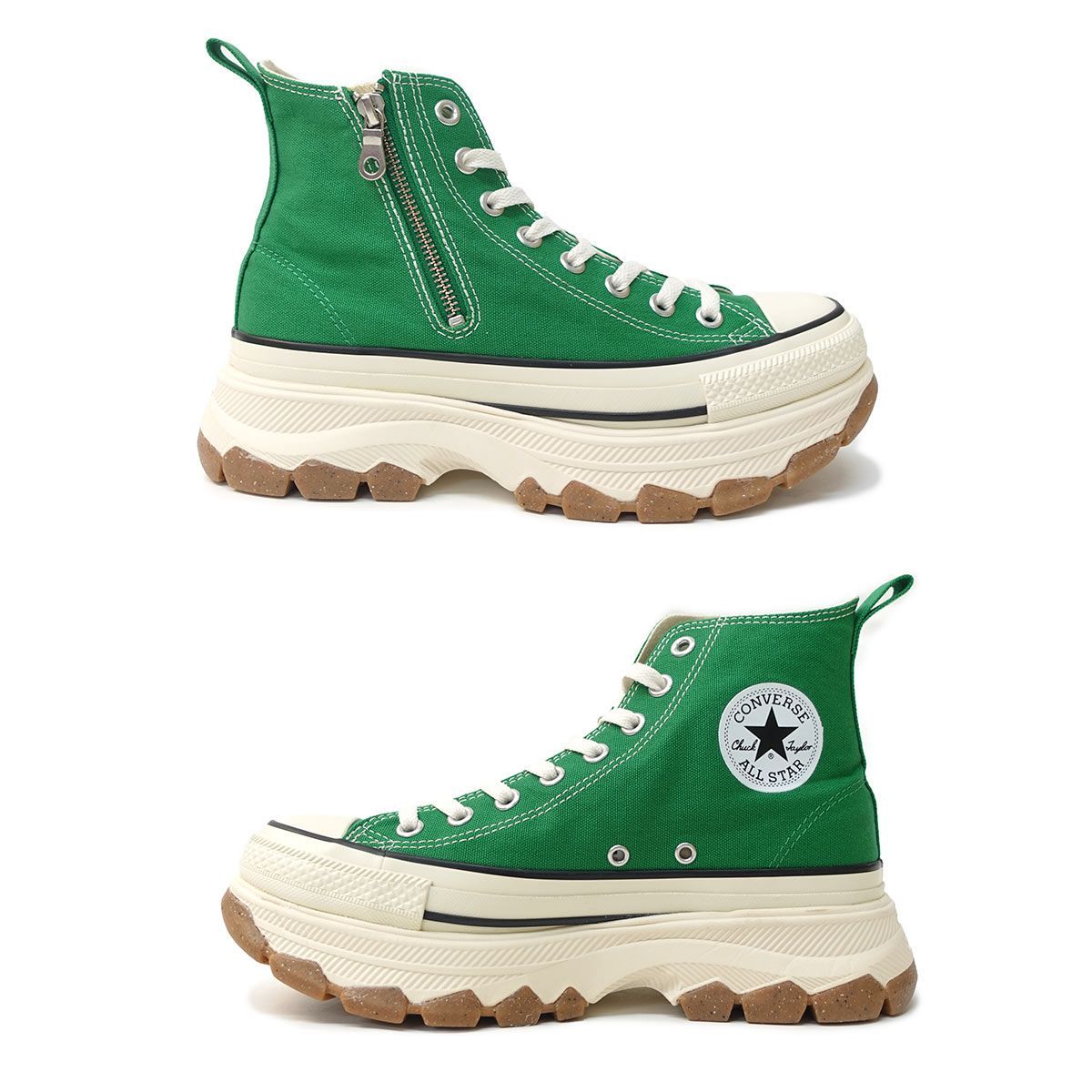 コンバース オールスター (R) トレックウェーブ Ｚ ハイカット 厚底 converse allstar r trekwave z hi  バターホワイト 白 31310811 スニーカー キャンバス ジッパー メンズ レディース