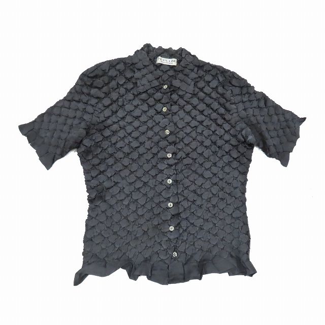 PEPLUM】YOSHIKI HISHINUMA ブラウス シワ加工 チェック