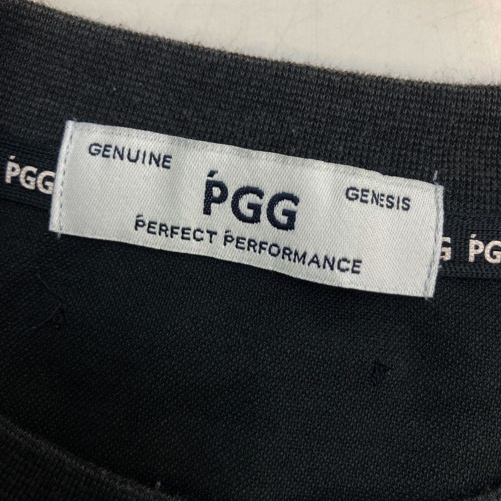 PGG Tシャツ　5サイズ　パーリーゲイツ PGG 【美品】PGGパーリーゲイツ Tシャツ 杢ライトグレー×黒 胸