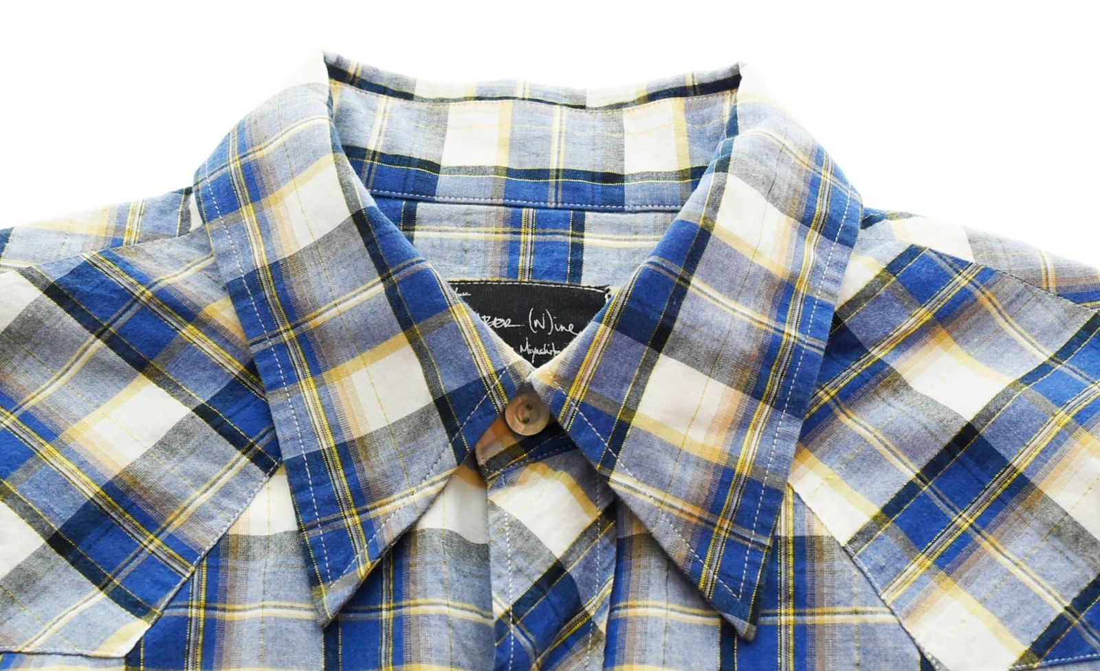 NUMBER (N)INE / 長袖シャツ/2/コットン/BLU/チェック/05AW/THS期ラメチェック/ウエスタンシャツ ナンバーナイン NUMBER (N)INE 05AW THS期 ラメチェック ウエスタン