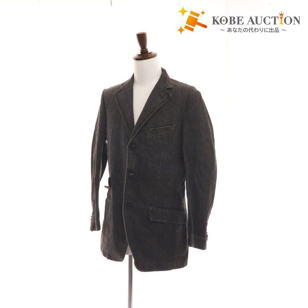 ETRO ブラックデニムテーラードジャケット □ エトロ テーラードジャケット ブレザー 背広 デニム生地