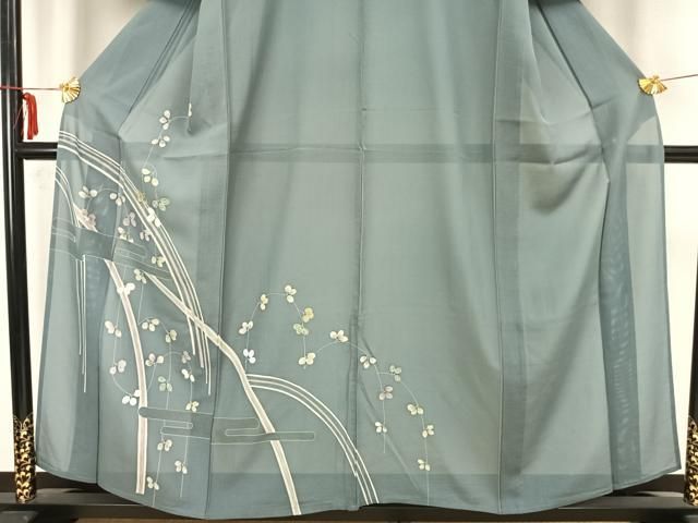 平和屋着物＊夏物 訪問着 絽 萩文 金彩 正絹 逸品 AAAZ1293fy