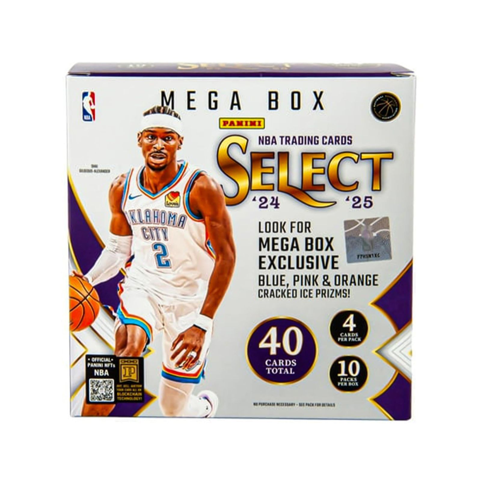 2025-25 Panini Select NBA バスケットボール メガボックス – 公式トレーディングカード – 小売 ブルー-レッドプリズム ルーキーカード-インサート – 密封ボックス
