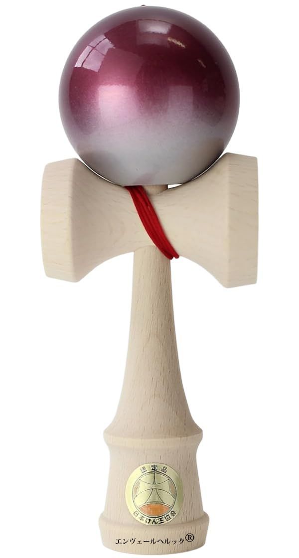 数量 競技用けん玉 大空 赤＆銀 日本けん玉協会認定 プレミアム 塗装が強く投げ技にも長く対応 日本製 2トーンの塗装で回転がわかりやすい けん玉 予備糸付き けん玉職人が作るこだわりの エンヴェールヘルック