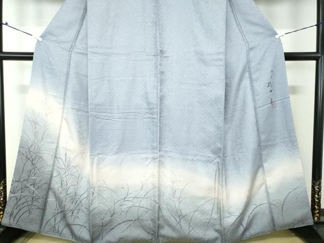 平和屋着物○生紬 訪問着 絞り 曲線 正絹 逸品 DAAS3787ps 平和屋着物