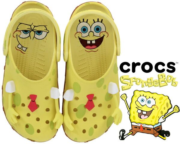 クロックス スポンジボブ クラシック クロッグ crocs SPONGEBOB CLASSIC CLOG BANANA 209824-7hd イエロー バナナ サンダル コラボ
