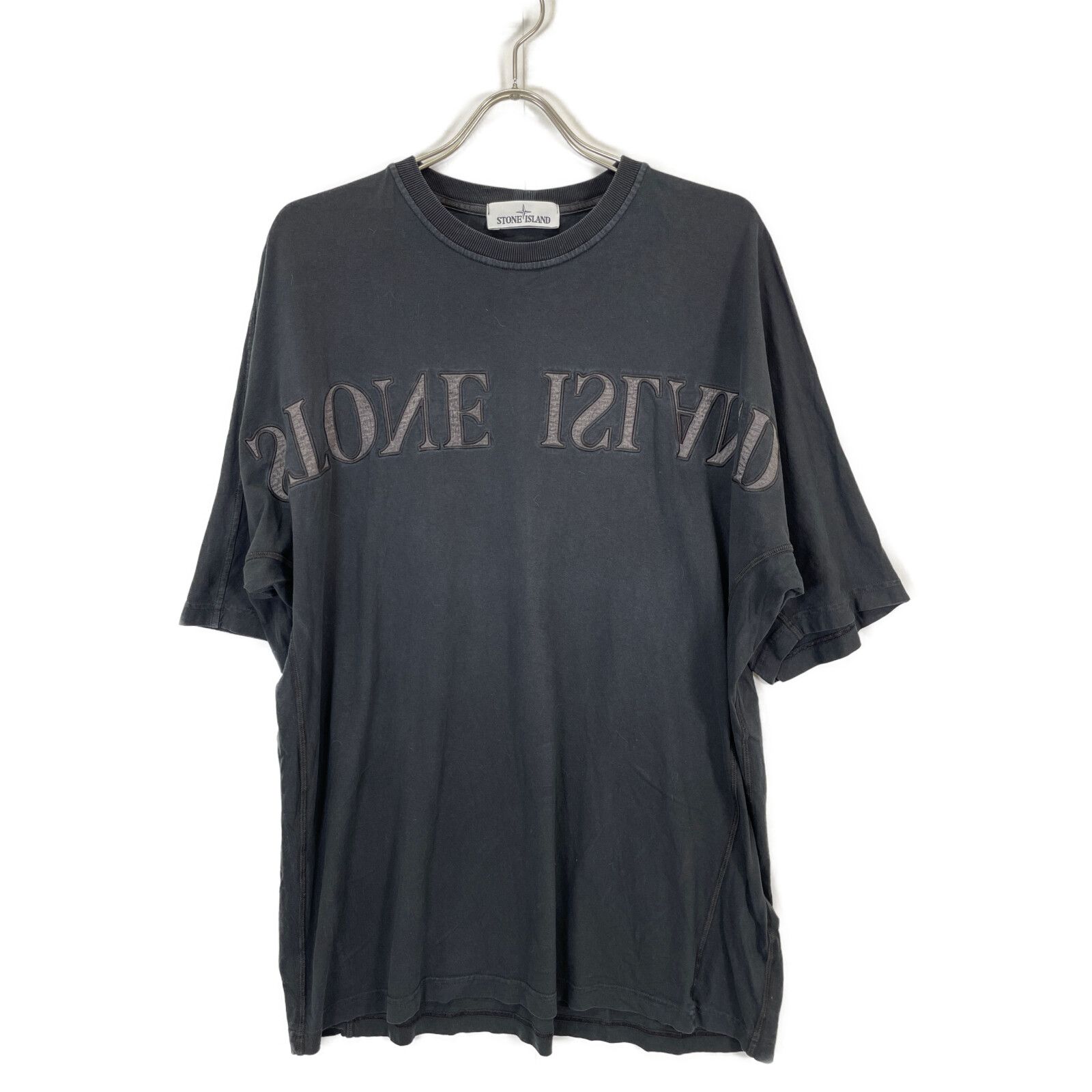 未使用　ブラック OLD DYE TREATMENT ストーンアイランド STONE ISLAND ストーンアイランド ブラック OLD DYE TREATMENT T