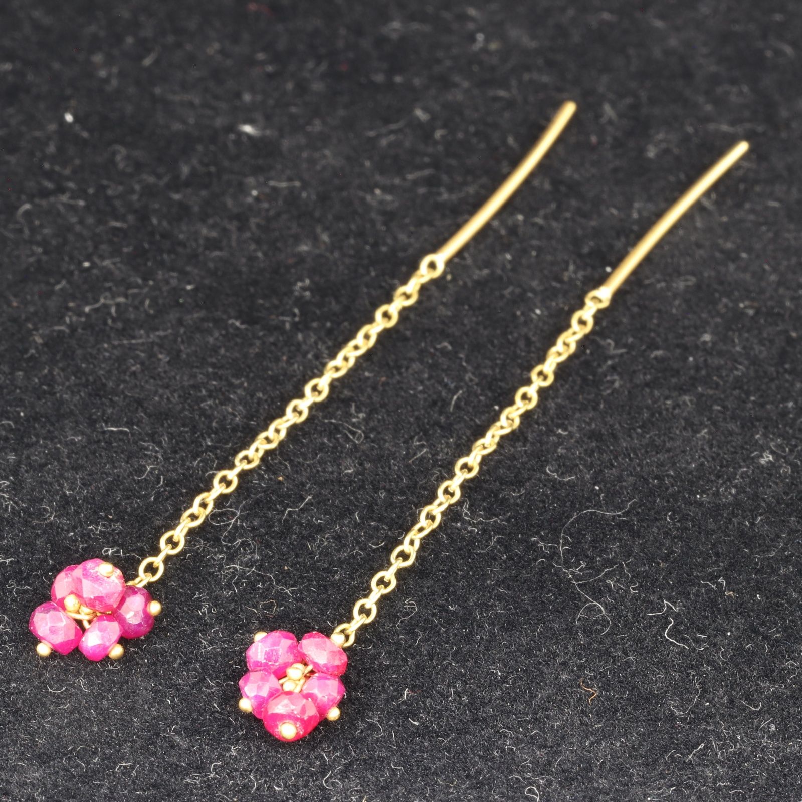 シェイスビー Shaesby ピアス - 18K×カラーストーン ゴールド×イエロー 