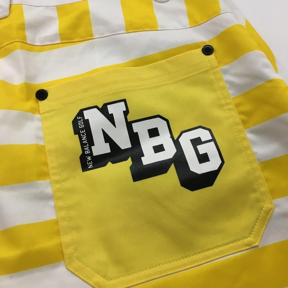 new balance golf - 【超美品】ニューバランスゴルフ スカート 白×イエロー ボーダー 切替　 レディース 2(L) ゴルフウェア New Balance 超美品】ニューバランスゴルフ スカート 白×イエロー ボーダー