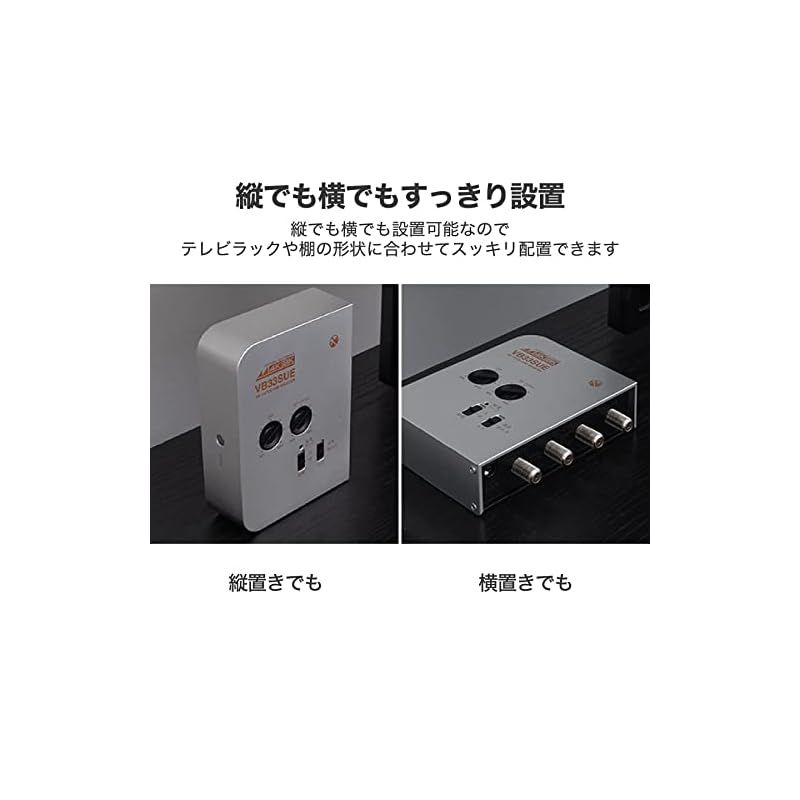 新品 日本アンテナ 4K・8K対応 2出力型卓上ブースター 33dB型 33dB型 車