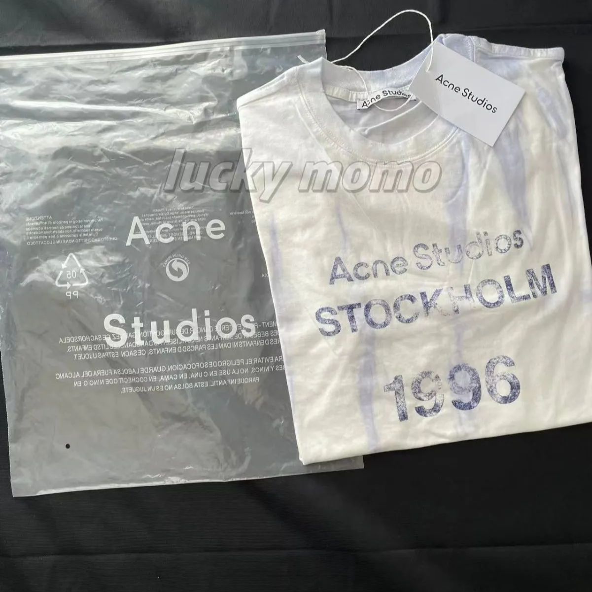 【新品】Acne Studiosアクネストゥディオズ Stockholm 1996 T-shirt ブルー メンズ Tシャツ