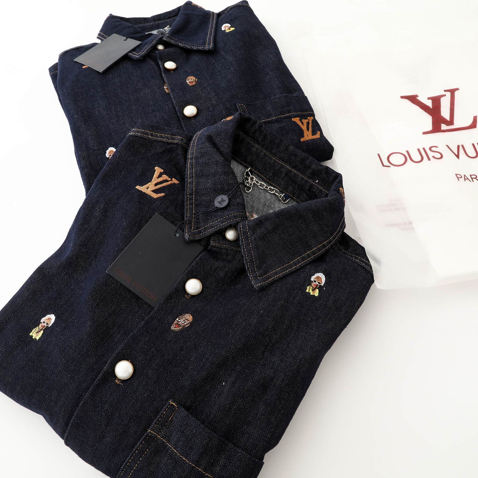 本日限定特価】Louis Vuitton × Pharrell コラボ デニムシャツ