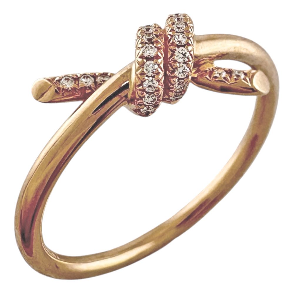 ティファニー ノット リング 指輪 14号 18金 K18ピンクゴールド  