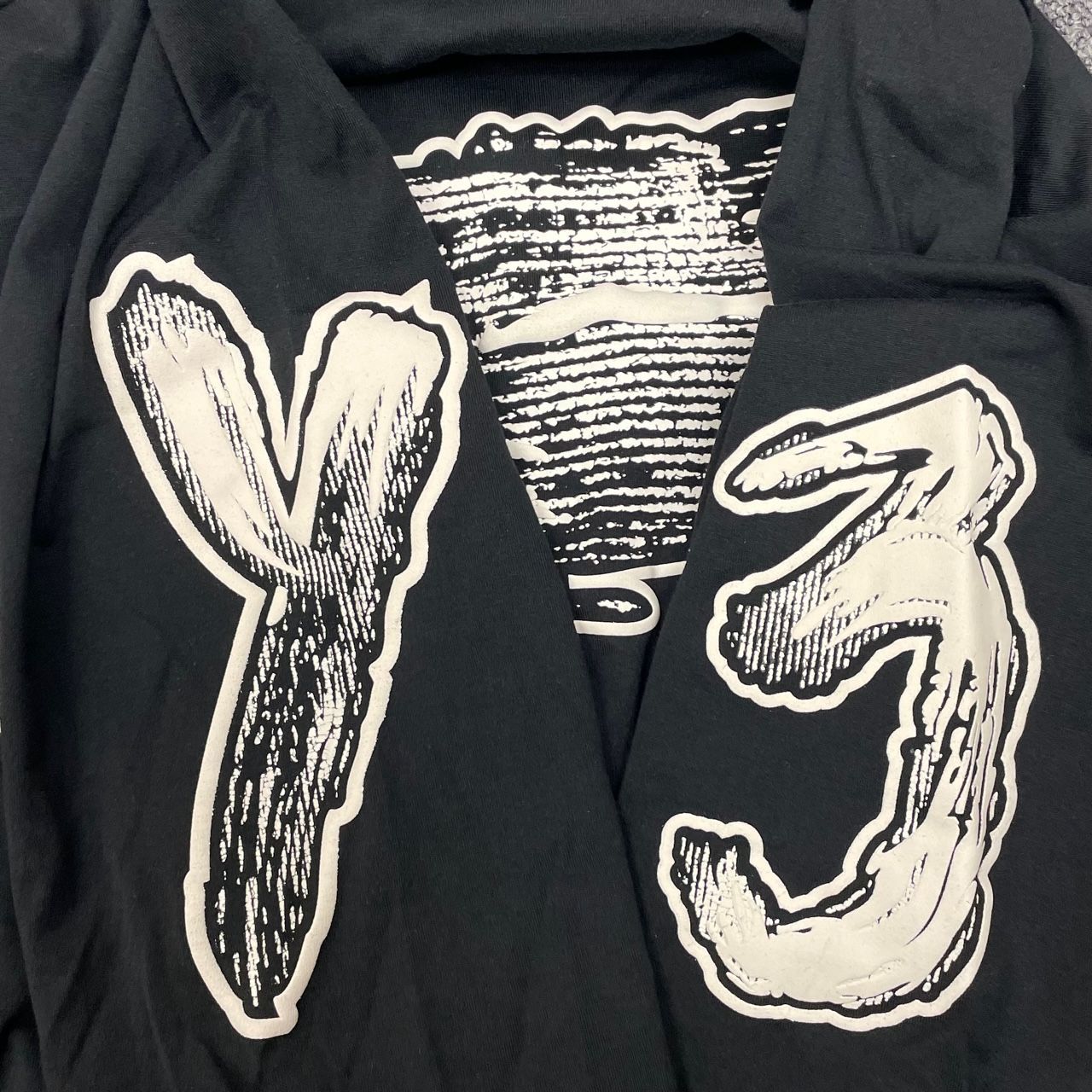 Y-3 23SS GRAPHIC LOGO LONG SLEEVE TEE グラフィック プリント クルーネック カットソー Tシャツ ワイスリー XS