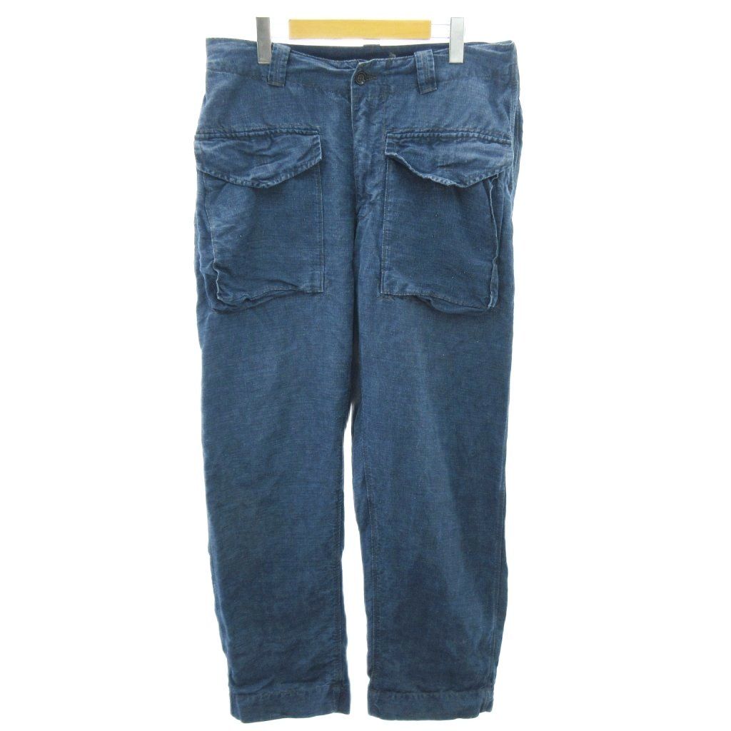 45R リネンパンツ ネイビー 紺色 45R リネンパンツ ネイビー 紺色 45R