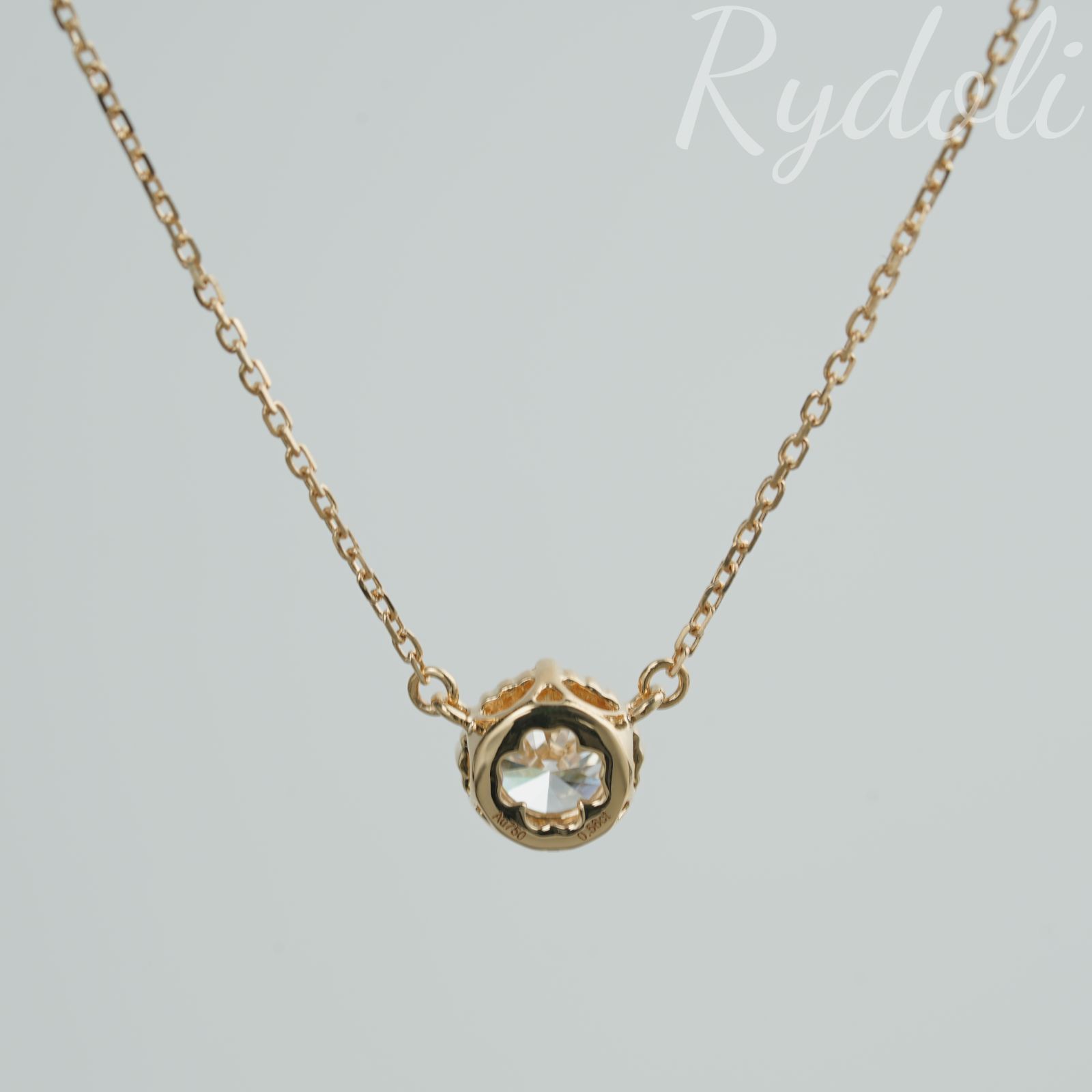 即納発送 K18 0.56ct D VS1 ダイヤモンドネックレス ラボグロウン  