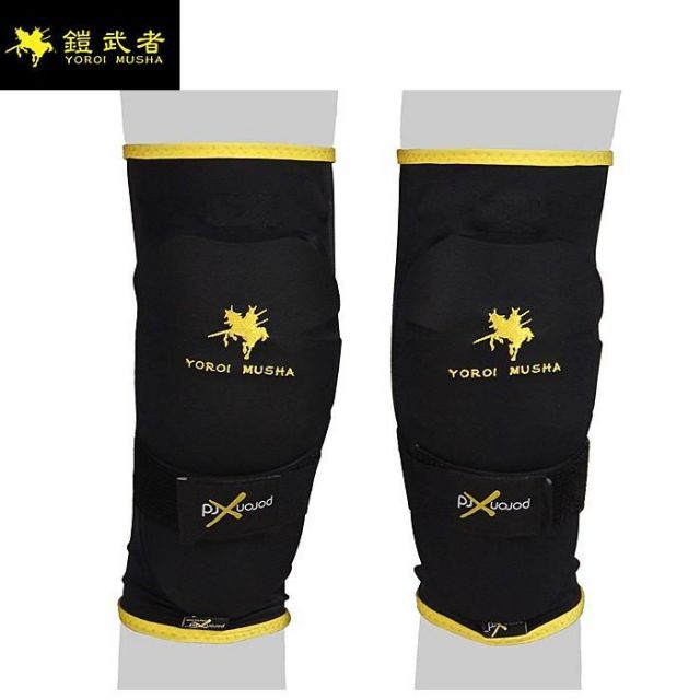 鎧武者/KNEE PAD(両ヒザ）（BK×YE：FREE）/ YM-1708【プロテクター】【膝パッド】