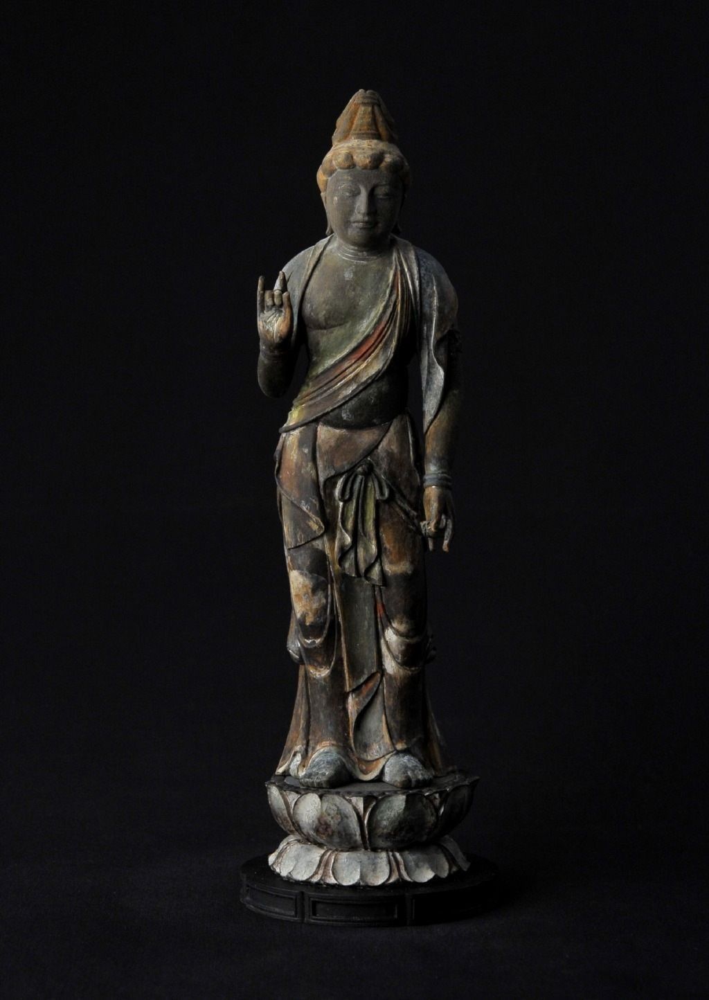 伎芸天 - ツゲの リアル彩色仕上げ 篁千礼彩色 仏像