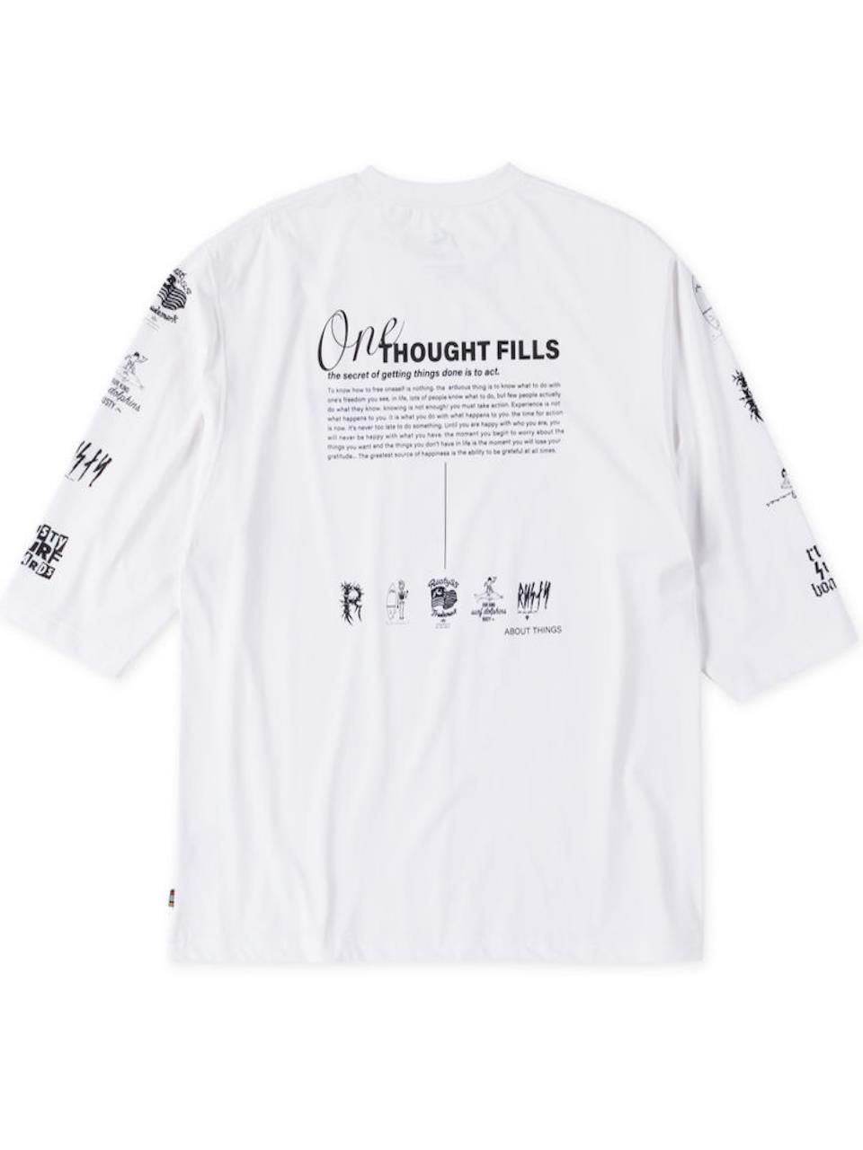 Tシャツ 七分袖 大きいサイズ メンズ RUSTY ラスティ ロゴ