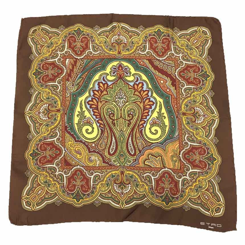 ETRO エトロ ペイズリー柄 スカーフ シルク aq9543 - メルカリ