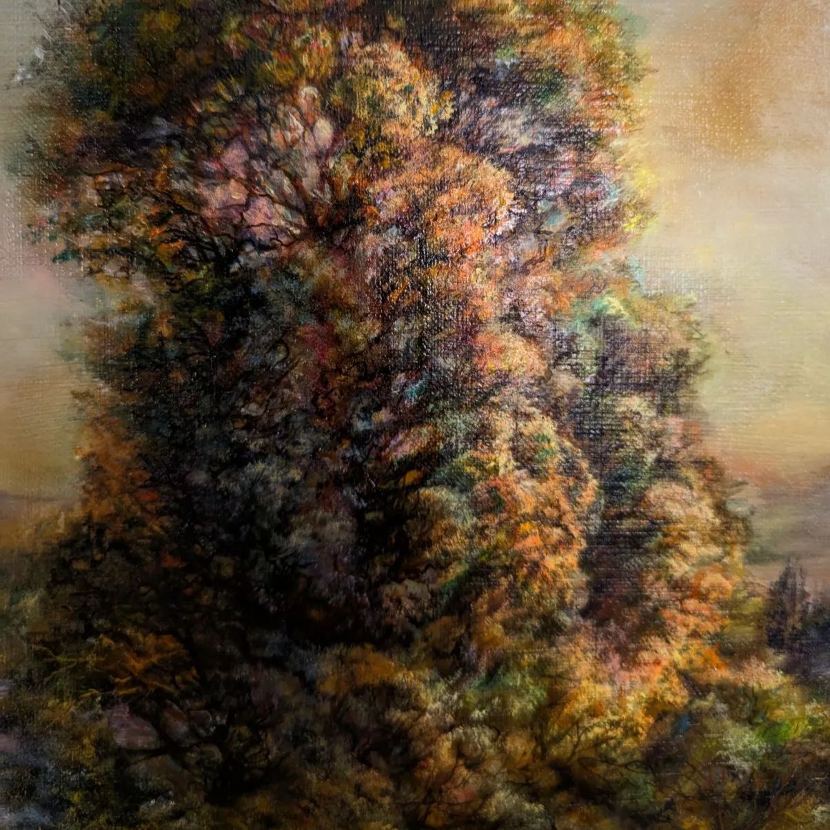 風景画　一点物　油絵　インテリア　painterTMK真筆 幸運の木 風景画 一点物 油絵 インテリア painterTMK真筆 幸運の木
