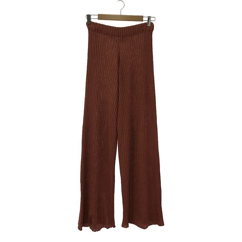 BASErange / ベースレンジ | リネン リブ イージーパンツ | S