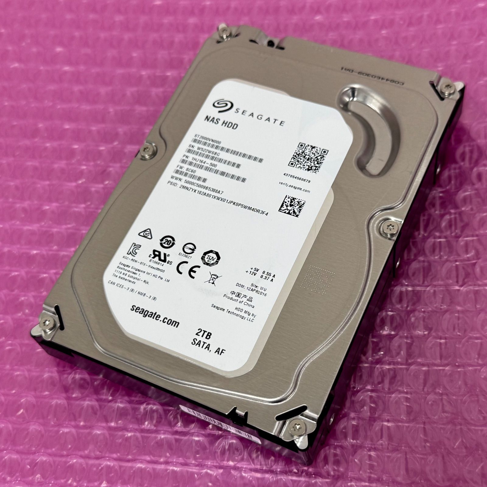 ☆SEAGATE ハードディスク 3.5型 2TB 1台 正常☆ R022-2 TB 3.5 インチ