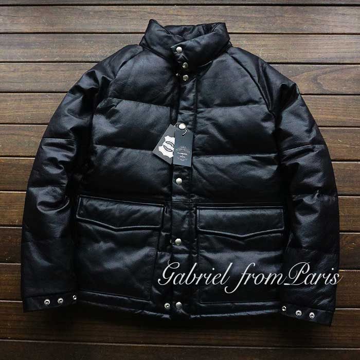 □希少 Gabriel 最上級ナッパ イタリアンレザー ダウンジャケット牛革  