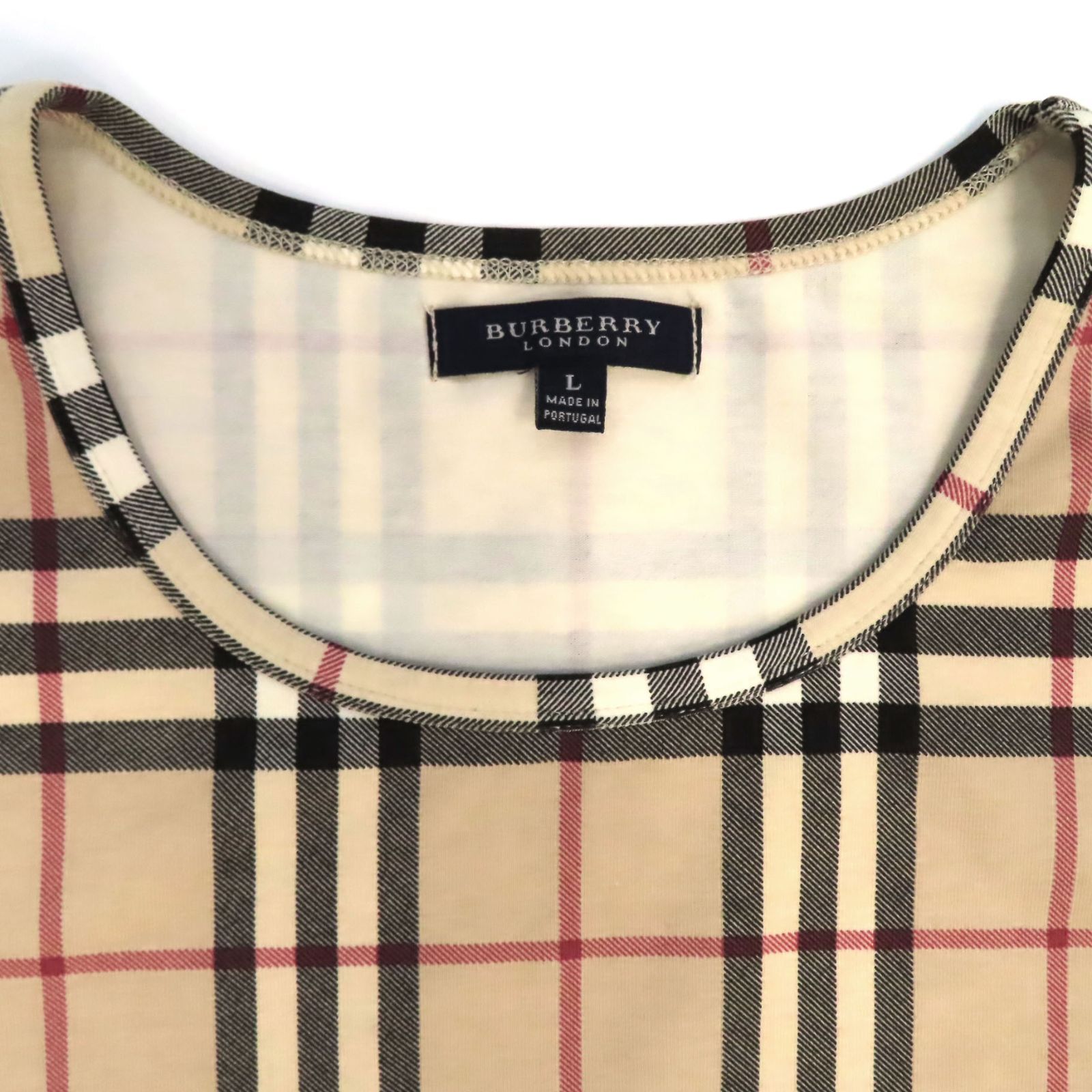 WG25544 美品 BURBERRY バーバリー 半袖 Tシャツ ノバチェック柄 丸首 