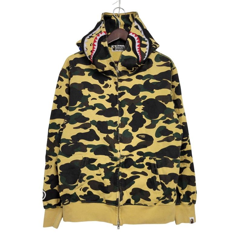 中古品】A BATHING APE アベイシングエイプ CAMO SHARK FULL ZIP
