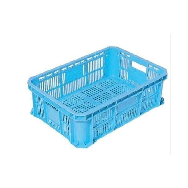 リステナー/網目コンテナボックス 〔MB-18〕 ブルー メッシュ構造 〔みかん 果物 野菜等収穫 保管 保存 物流〕〔代引不可〕