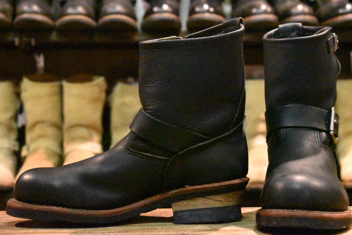 7D 08年 レッドウィング 8182 ショート エンジニア 黒 ブラック ハーネス スチールトゥ 2976 ブーツ redwing HOPESMORE FD209