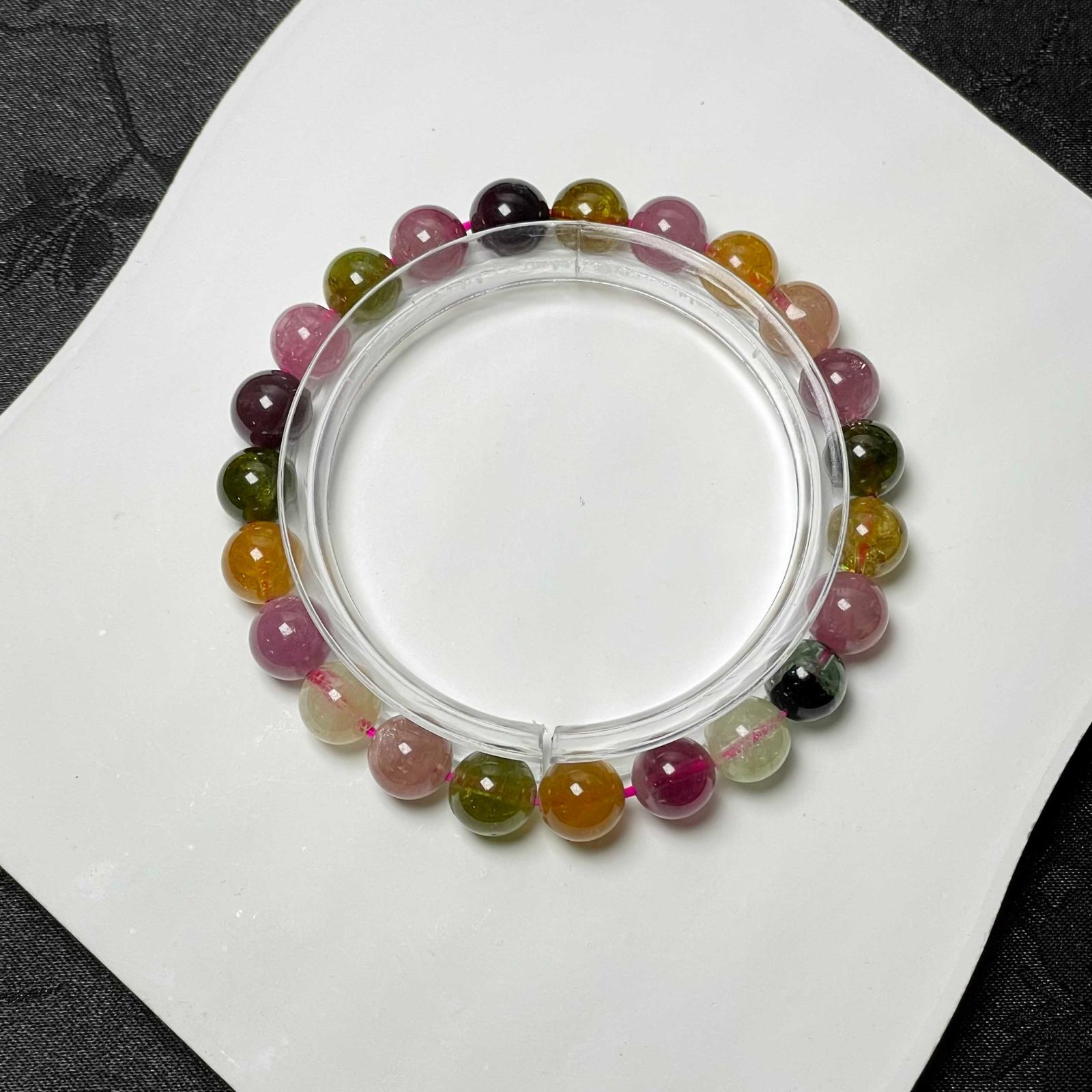 レア EU製☆ミックスカラートルマリン☆アクセサリー ブレスレット  