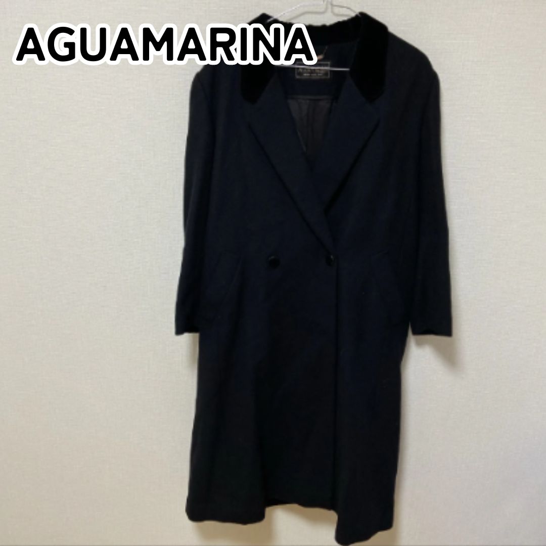 AGUAMARINA アグアマリナ 9AR M相当 ブラック チェスターコート  
