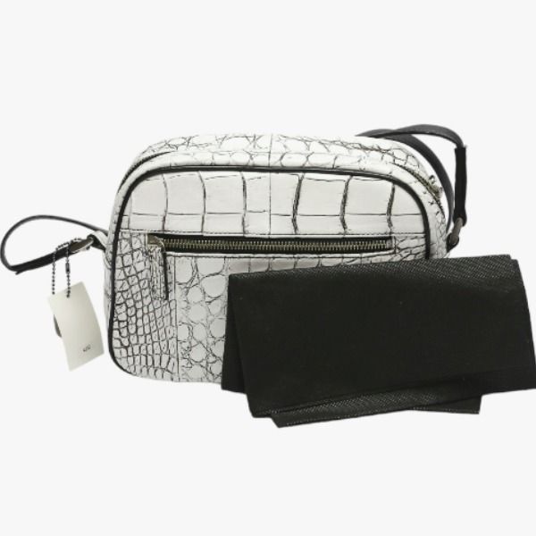 クロコダイル 4258 ショルダーバッグ ホワイト CROCODILE 斜めがけ 日本製