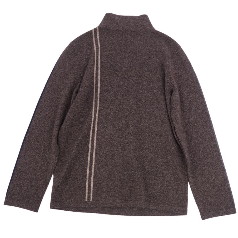 HERMES エルメス ハーフジップ ドライバーズ ニット カシミヤ ウール