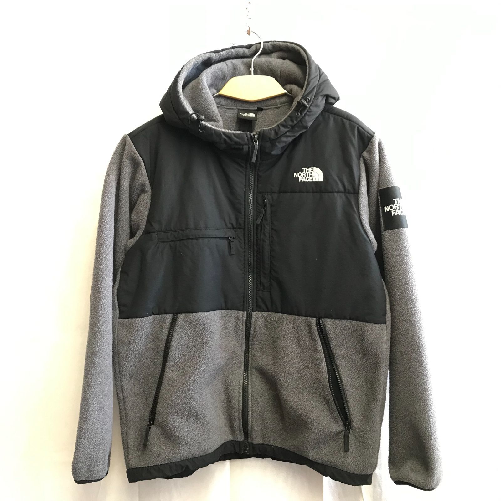 THE NORTH FACE DENALI HOODIE NA71832 ノースフェイス デナリ フーディー フリースジャケット L グレー ブラック メンズ ファッション