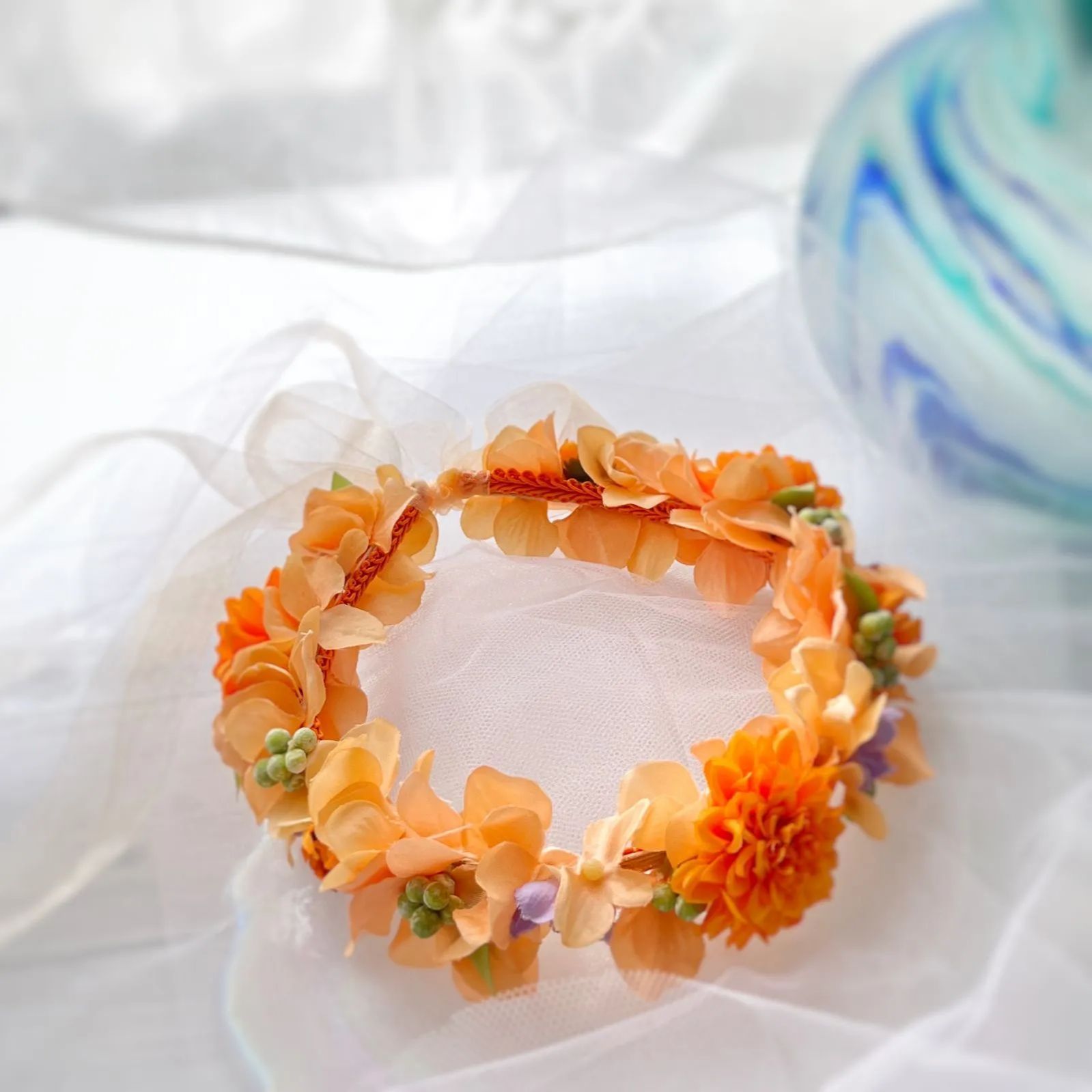 新商品 花冠 花かんむり カチューシャ ヘアアクセサリー キッズ