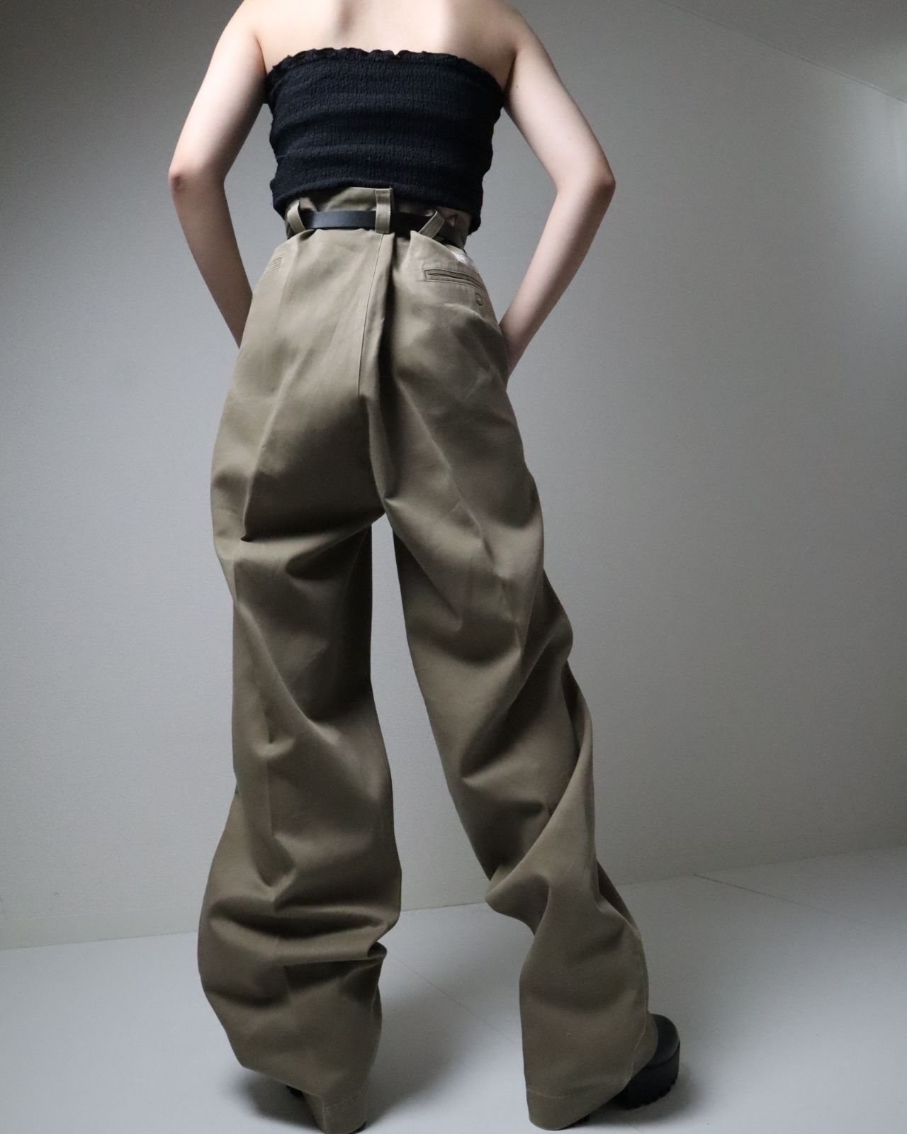 90s Polo Ralph Lauren ポロチノ ワイドチノパン USED / 90s Polo Ralph Lauren ANDREW PANT ポロチノ ベージュ 34/29