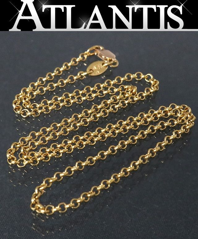 CHROME HEARTS 銀座店 クロムハーツ 22K ロールチェーン ネックレス 18インチ メンズ ゴールド 96172