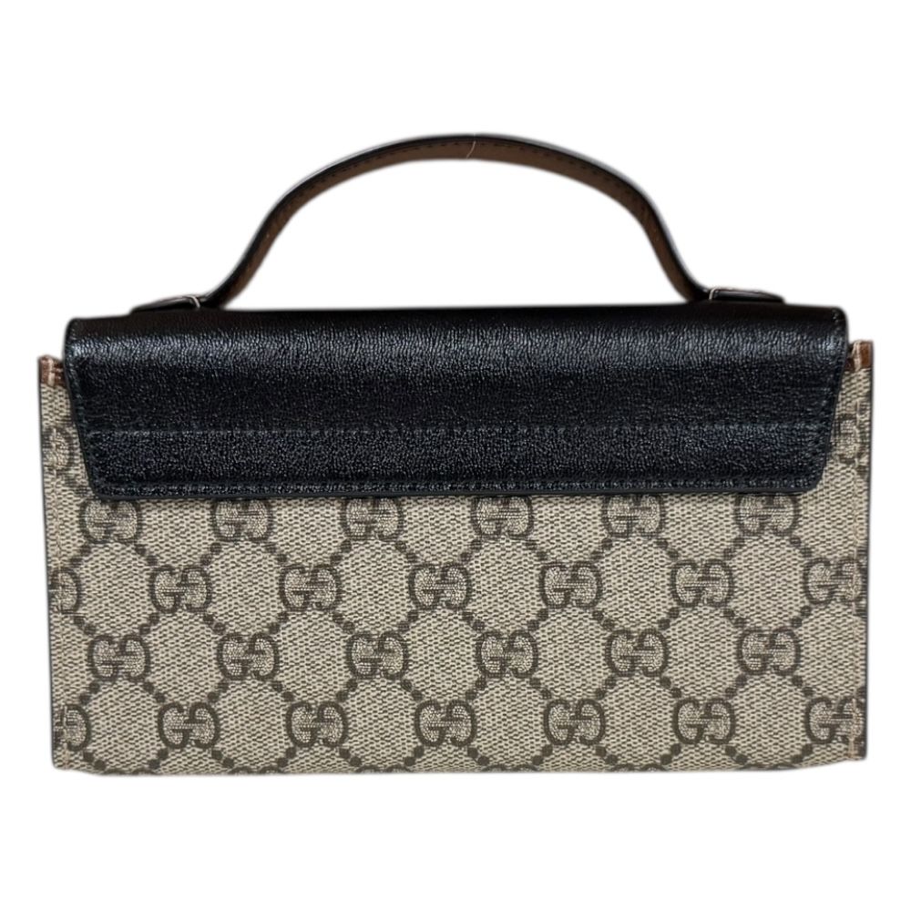 グッチ パドロックミニ GGスプリーム ショルダーバッグ GGスプリームキャンバス 652683 ブラック レディース GUCCI  中古 GUCCI（グッチ） パドロックミニ GGスプリーム ショルダーバッグ GG