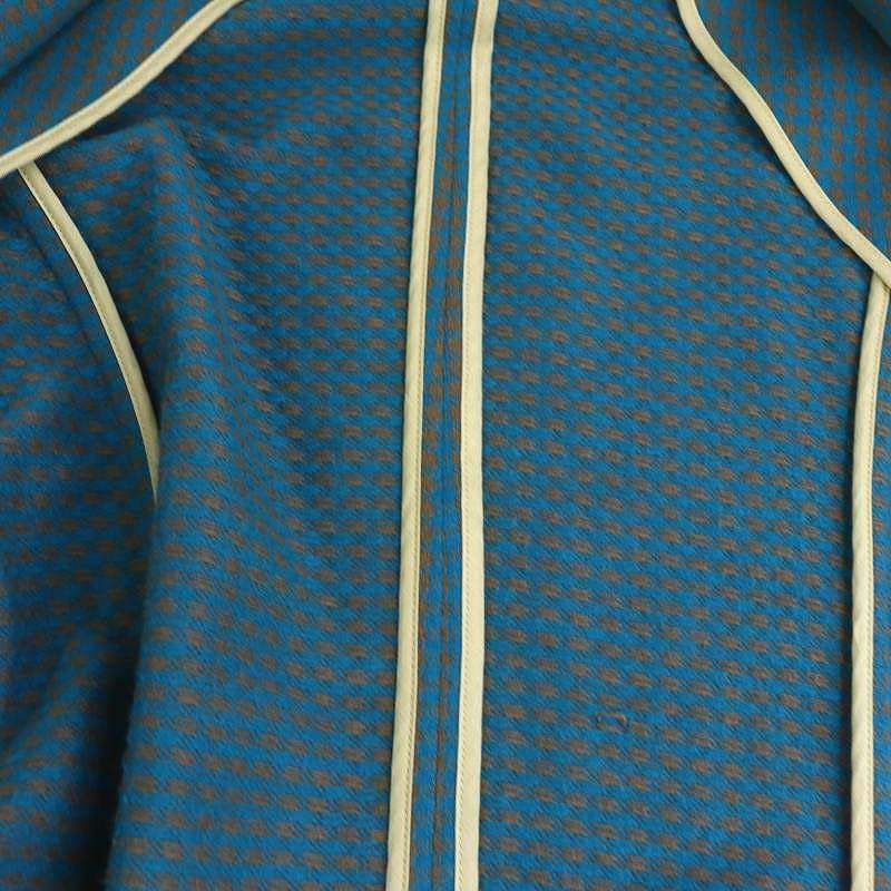 正規品，お得 コットンカシミヤ ギンガムチェックジャカードダブル