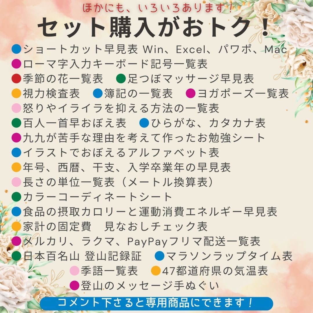 配送一覧表☆メルカリ＆ラクマ&Yahooフリマ（印刷商品
