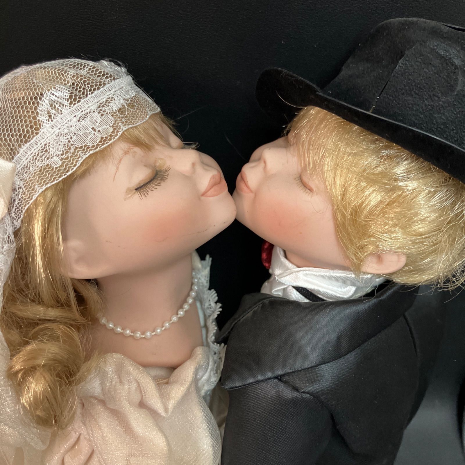 ビスクドール キスカップル ペア 人形 ウェディング 結婚式