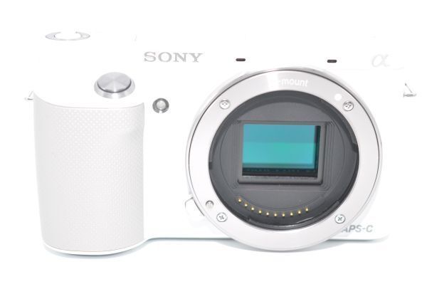 超美品 SONY ミラーレス一眼 NEX-F3 ズームレンズキット キットレンズ E 18-55mm F3.5-5.6 OSS付属 ホワイト NEX-F3K-W