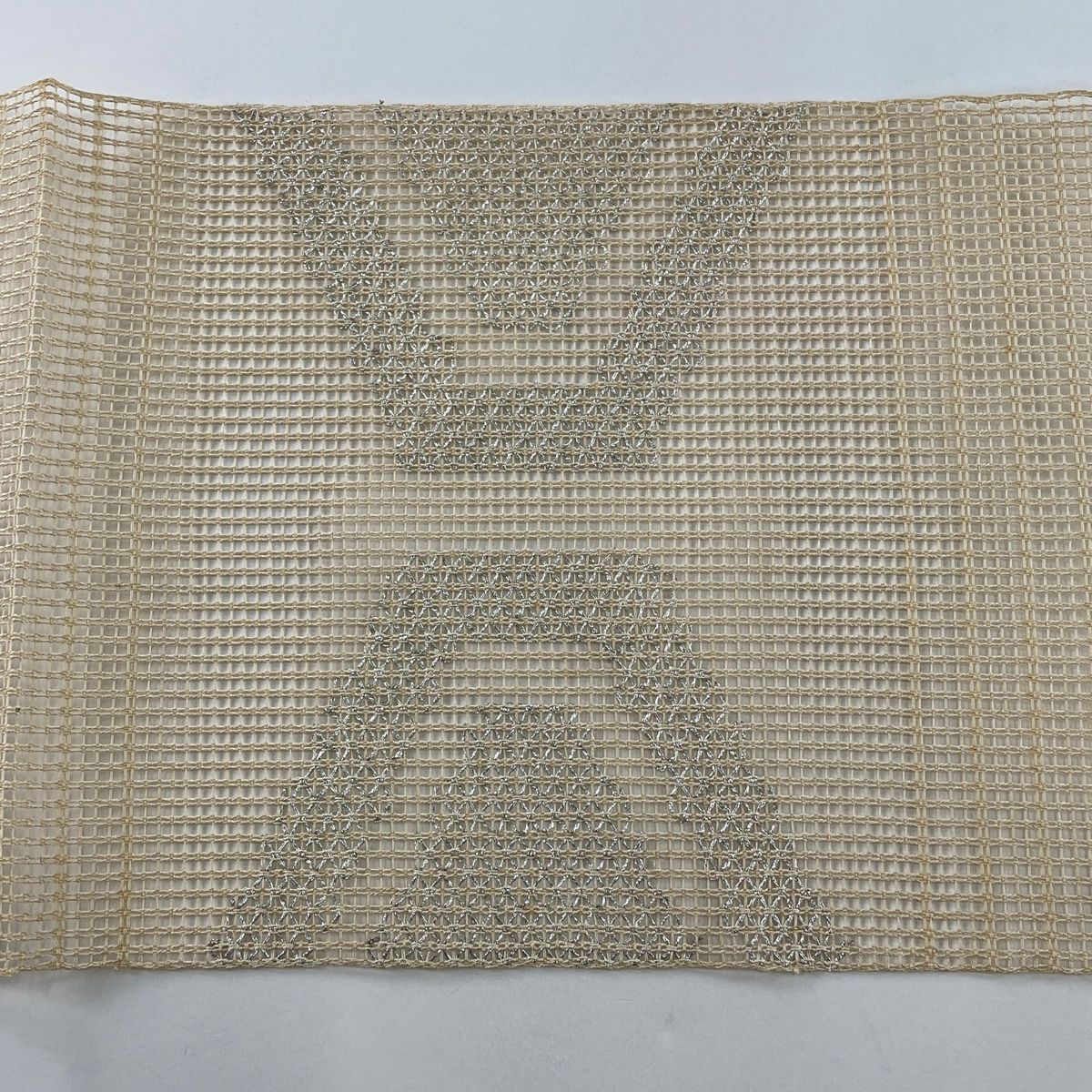 名古屋帯 美品 秀品 夏帯 羅 八寸名古屋帯 松葉仕立て 幾何学