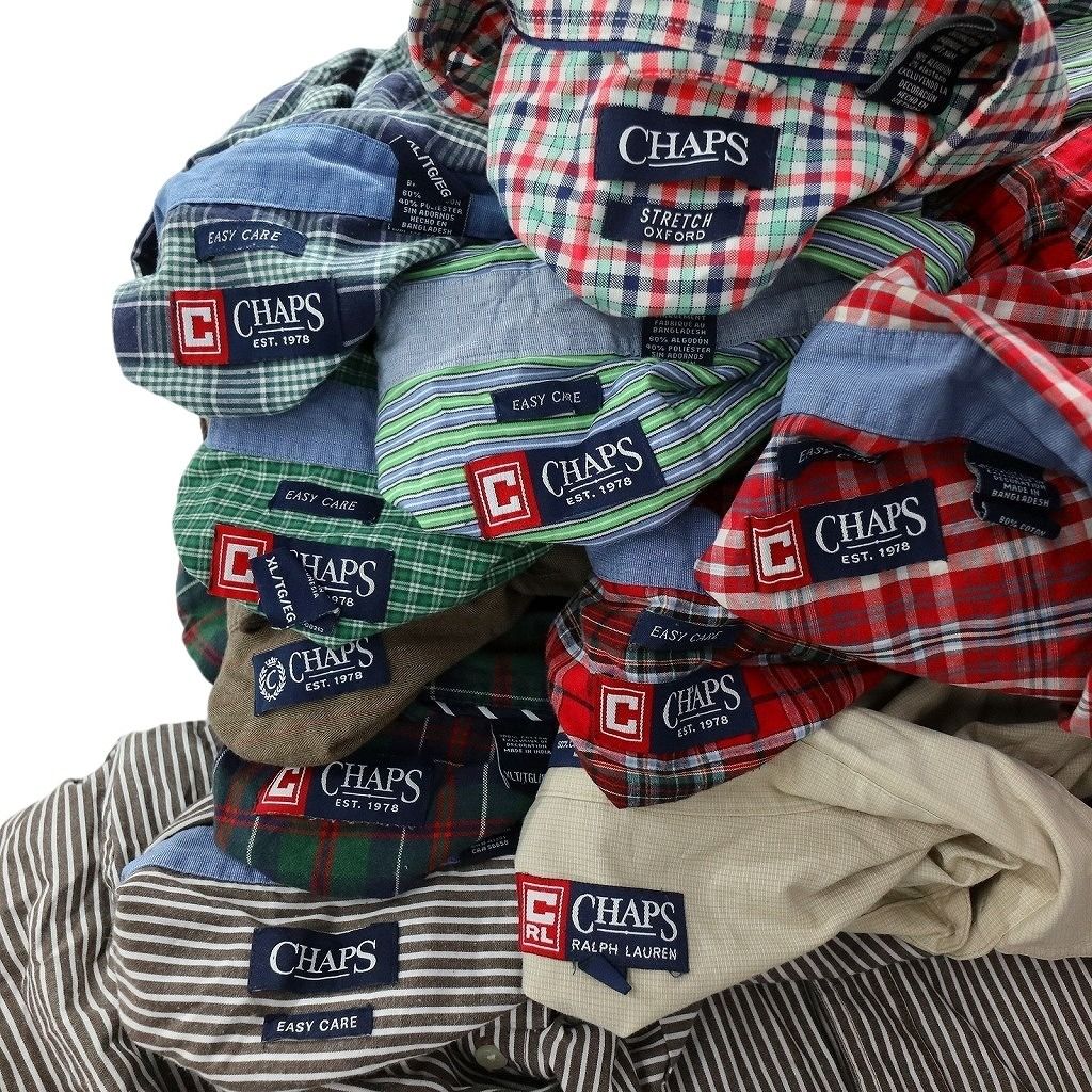 古着卸 まとめ売り チャップス CHAPS 長袖シャツ 10枚セット (メンズ